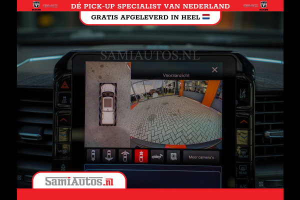 Dodge Ram PREMIUM 420PK 636 Nm | BOM VOL | HEAD UP + 14.4 INCH SCHERM + LUCHTVERING | PRIJS MET LPG EN COVER EN GARANTIE | DUBBELE CABINE | PICK UP | 5 PERSOONS | DC | GRIJSKENTEKEN | PR4 FLAME RED | VOORRAAD NR 2226 - 4993
