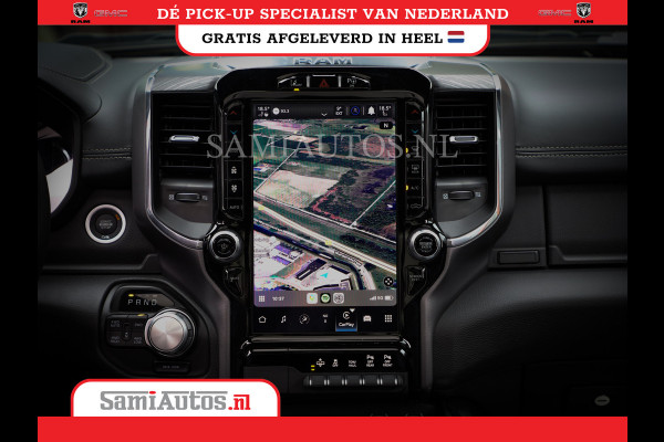 Dodge Ram 1500 LARAMIE NIGHT | NIEUW! BMP VRIJ | PANORAMA | LPG | HUD | VIRTUAL | LUCHTVERING | 360CAM | DODE HOEK | 5.7 V8 HEMI 402PK 4x4 | CREWCAB 5 PERSOONS | GRIJSKENTEKEN | VOORRAAD NR 2147 - 4802