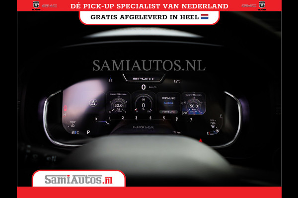 Dodge Ram 1500 LARAMIE NIGHT | NIEUW! BMP VRIJ | PANORAMA | LPG | HUD | VIRTUAL | LUCHTVERING | 360CAM | DODE HOEK | 5.7 V8 HEMI 402PK 4x4 | CREWCAB 5 PERSOONS | GRIJSKENTEKEN | VOORRAAD NR 2147 - 4802