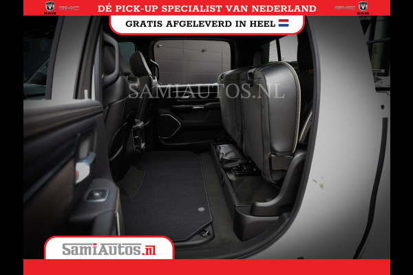 Dodge Ram 1500 LARAMIE NIGHT | NIEUW! BMP VRIJ | PANORAMA | LPG | HUD | VIRTUAL | LUCHTVERING | 360CAM | DODE HOEK | 5.7 V8 HEMI 402PK 4x4 | CREWCAB 5 PERSOONS | GRIJSKENTEKEN | VOORRAAD NR 2147 - 4802