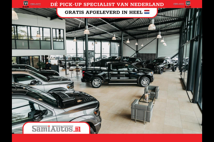 Dodge Ram 1500 LARAMIE NIGHT | NIEUW! BMP VRIJ | PANORAMA | LPG | HUD | VIRTUAL | LUCHTVERING | 360CAM | DODE HOEK | 5.7 V8 HEMI 402PK 4x4 | CREWCAB 5 PERSOONS | GRIJSKENTEKEN | VOORRAAD NR 2147 - 4802