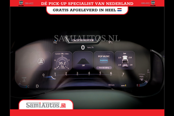 Dodge Ram 1500 LARAMIE NIGHT | NIEUW! BMP VRIJ | PANORAMA | LPG | HUD | VIRTUAL | LUCHTVERING | 360CAM | DODE HOEK | 5.7 V8 HEMI 402PK 4x4 | CREWCAB 5 PERSOONS | GRIJSKENTEKEN | VOORRAAD NR 2147 - 4802