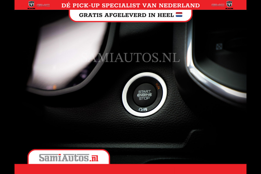 Dodge Ram 1500 LARAMIE NIGHT | NIEUW! BMP VRIJ | PANORAMA | LPG | HUD | VIRTUAL | LUCHTVERING | 360CAM | DODE HOEK | 5.7 V8 HEMI 402PK 4x4 | CREWCAB 5 PERSOONS | GRIJSKENTEKEN | VOORRAAD NR 2147 - 4802