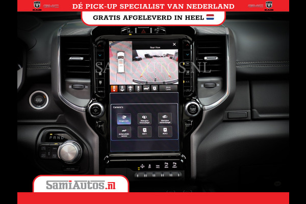 Dodge Ram 1500 LARAMIE NIGHT | NIEUW! BMP VRIJ | PANORAMA | LPG | HUD | VIRTUAL | LUCHTVERING | 360CAM | DODE HOEK | 5.7 V8 HEMI 402PK 4x4 | CREWCAB 5 PERSOONS | GRIJSKENTEKEN | VOORRAAD NR 2147 - 4802