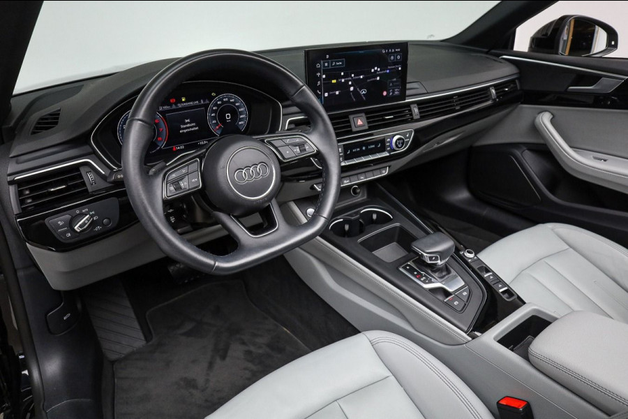Audi A5 Cabriolet 40 TFSI Advanced ** MATRIX, VIRTUAL, LEDER, NEKVERW, MASSAGE, ACC, 18-inch LMV ** 1e EIG - UNFALLFREI ** ** INFORMEER OOK NAAR ONZE AANTREKKELIJKE FINANCIAL-LEASE TARIEVEN **