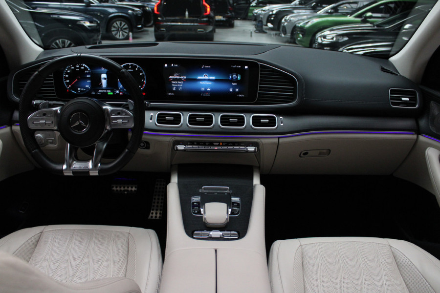 Mercedes-Benz GLE AMG 63 4M+ 360 ACC 22'' Panodak HUD Matrix Elektr. trekhaak Leer Climate voor & achter Memory Stoelventilatie Stoelverwarming PTS Carplay Burmester Navi Elektr. achterklep Elektr. stuurkolom Keyless entry Ambient