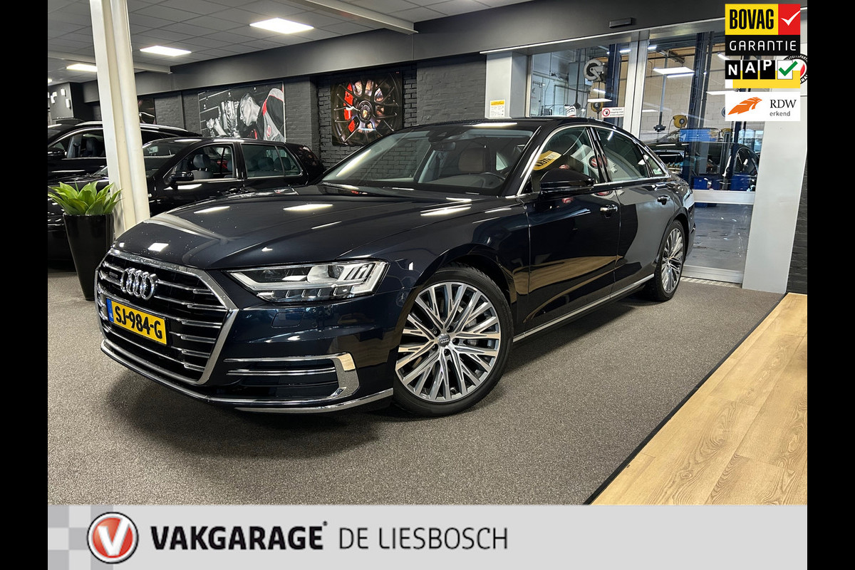 Audi A8 55 TFSI quattro / Leder / Navigatie / 20inch / B&O / stoel verwarming voor + achter. Audi A8 55 TFSI quattro / Leder / Navigatie / 20inch / B&O / stoel verwarming voor + achter.