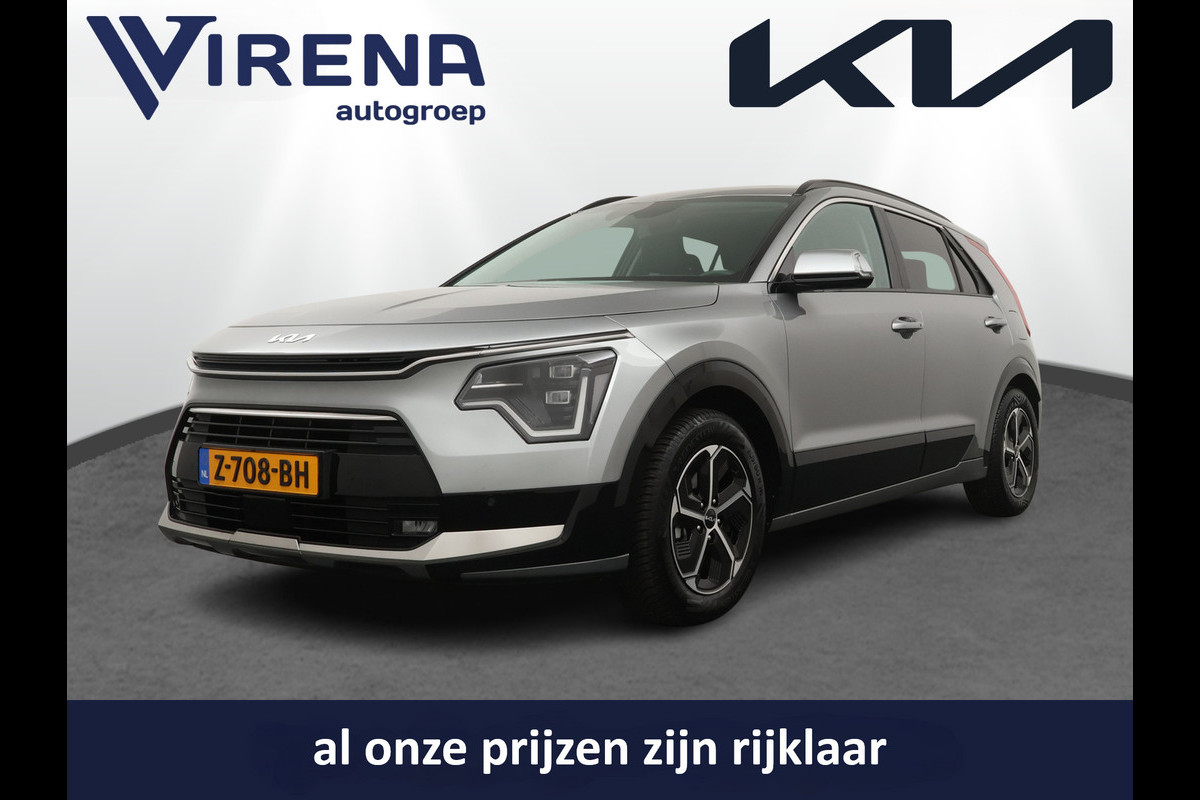 Kia Niro 1.6 GDi Hybrid DynamicPlusLine - Schuif/kanteldak - Adaptief Cruise Control - Stoel/Stuurverwarming - Parkeerhulp voor & achter - Navigatie - Fabrieksgarantie Tot 2031