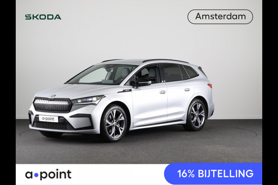 Škoda Enyaq 60 Sportline Business Skoda Enyaq iV 60 Sportline Business 58 kWh 180 pk | Navigatie | Parkeersensoren | Achteruitrijcamera | Stoelverwarming | Autom. airco (3 zones) |