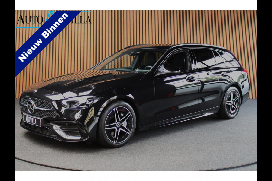 Mercedes-Benz C-Klasse Estate 180 AMG Line Navi Leer Camera Nightpack PTS Ambient Elekt. achterklep Trekhaak elektr. PTS LM velgen BTW auto!