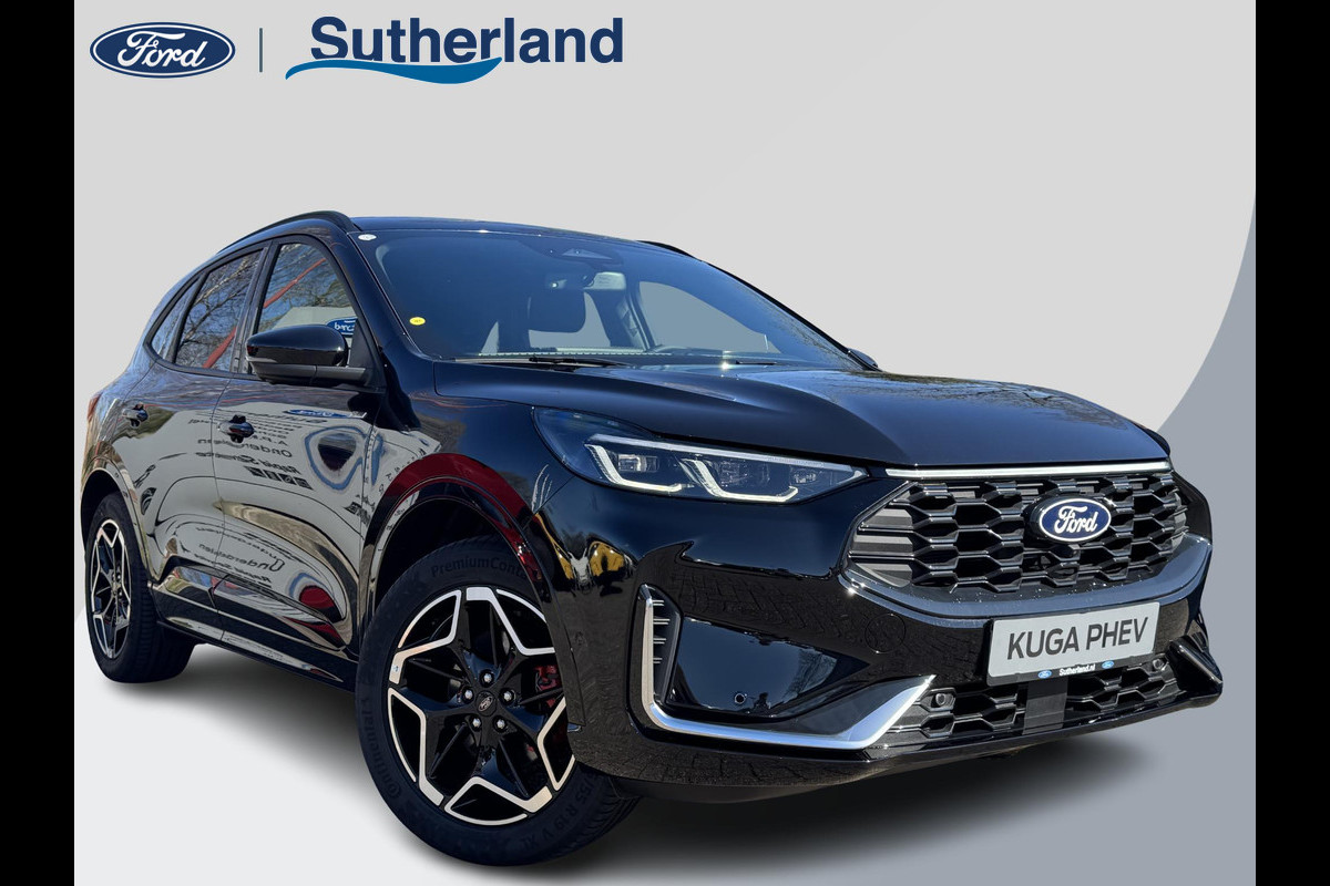 Ford Kuga 2.5 PHEV ST-Line X | Panoramadak + Technology Pack + Winter Pack + Wegklapbare trekhaak + 19 inch lichtmetalen velgen | Agate black | 2.100 kg trekgewicht | Prijs incl. 4.000 EU Ford voordeel Ford Kuga 2.5 PHEV ST-Line X | Panoramadak + Technology Pack + Winter Pack + Wegklapbare trekhaak + 19 inch lichtmetalen velgen | Agate black | 2.100 kg trekgewicht | Prijs incl. 4.000 EU Ford voordeel