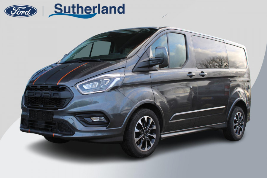 Ford Transit Custom 320S 2.0TD 185Pk Sport DC | 185pk Automaat | Dubbele Cabine | DC | Dubbele schuifdeur | Adaptive cruise control | Bijrijdersstoel | Camera | Xenon | Stoelverwarming |  Trekhaak