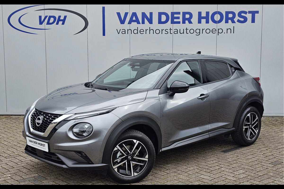 Nissan Juke 1.0-114 pk DIG-T N-Connecta -NIEUWSTE MODEL- Maar liefst ruim €. 11.000,- VOORDEEL: van €. 37.250,- voor €. 25.895,- ! Slechts 2.800km ! Navigatie, Climate cntrl, Cruise Cntrl, Lane Assist. Metallic lak, LM wielen, Stoel-, stuur- en voorraamverw., Keyless Nissan Juke 1.0-114 pk DIG-T N-Connecta -NIEUWSTE MODEL- Maar liefst ruim €. 11.000,- VOORDEEL: van €. 37.250,- voor €. 25.895,- ! Slechts 2.800km ! Navigatie, Climate cntrl, Cruise Cntrl, Lane Assist. Metallic lak, LM wielen, Stoel-, stuur- en voorraamverw., Keyless