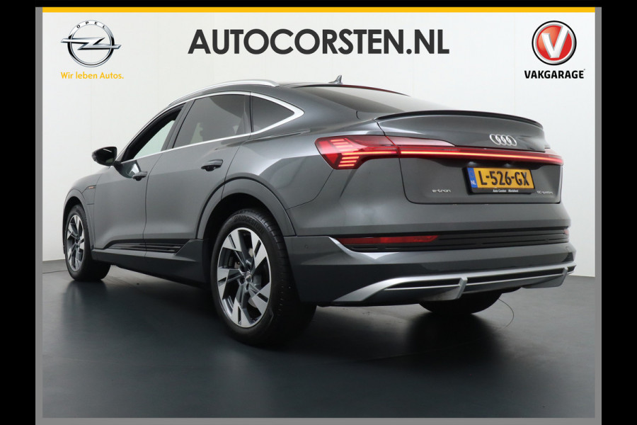Audi e-tron Sportback 50 Quattro 71kWh S-Line Luchtvering Adaptive-Cruise Panorama-Dak Apple Carplay Android Trekhaak Elektr.Sport-Stoel+Leder/Alcanta Edition Phone-Box Zwarte-Hemel Nacht-Zicht-Assist 2x-Laadpunt Lane-Assist Audi-smartphone-interface