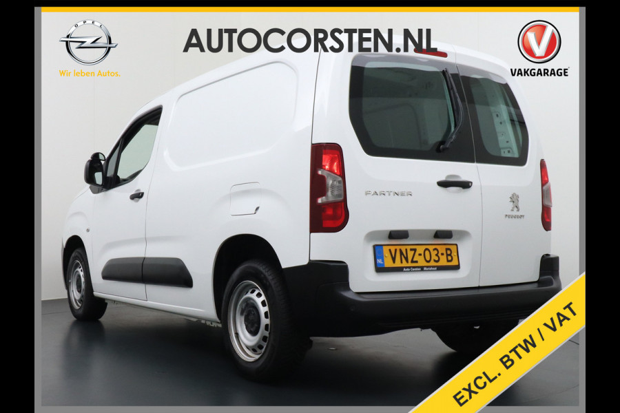 Peugeot Partner 1.5HDI 102PK Apple Android Carplay Navi Airco Cruise Control Pdc DAB Bluetooth Carkit Premium Schuifdeur Achterdeuren met ruit Connected Electr.ramen en Spiegels CV-Afstandbediend Euro 6 1.500kg trekvermogen! 250NM