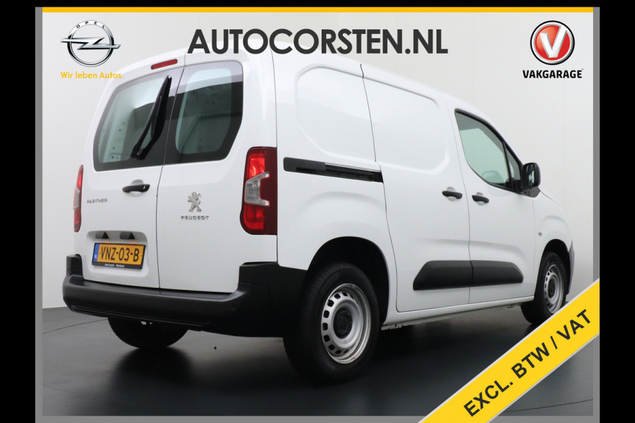 Peugeot Partner 1.5HDI 102PK Apple Android Carplay Navi Airco Cruise Control Pdc DAB Bluetooth Carkit Premium Schuifdeur Achterdeuren met ruit Connected Electr.ramen en Spiegels CV-Afstandbediend Euro 6 1.500kg trekvermogen! 250NM