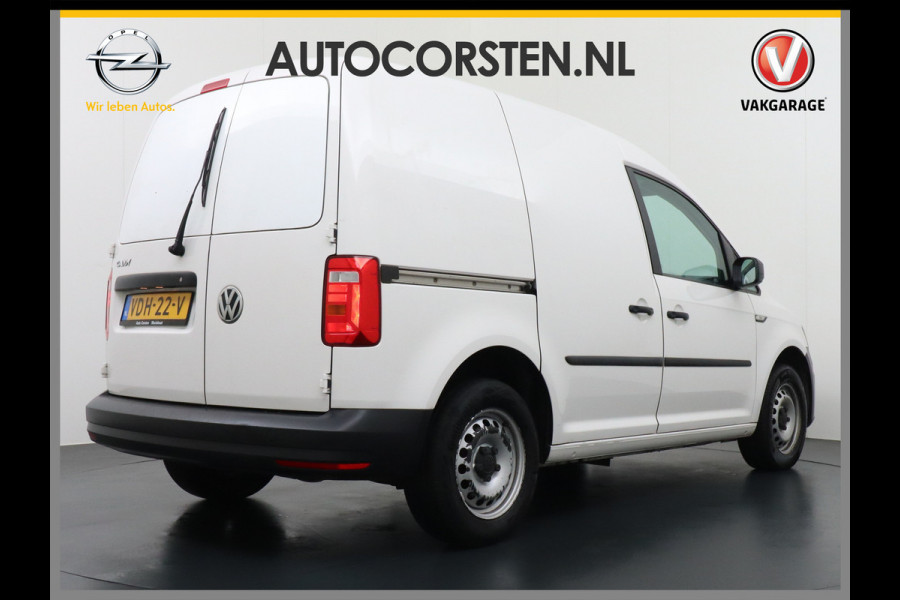 Volkswagen Caddy 2.0TDI EURO 6 Airco Schuifdeur-R Betonplex-Vloer Lat om Lat betimmering Multimedia systeem ESP ASR Elek.ramen Buitenspiegels ele Bluetooth Vervolgbotsing preventie  Brake Assist System Achterruit+Wissers+verwarmd Tussenwand m rooster Achterruitenwisser Euro 6 1e Eigenaar