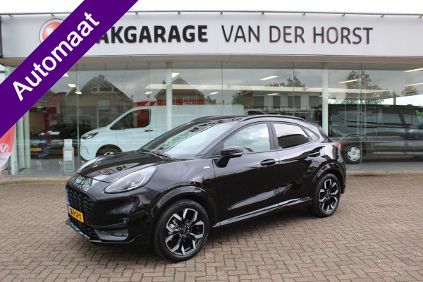 Ford Puma 1.0-125 pk EcoBoost Mild Hybrid ST-Line X AUTOMAAT ! Gun uzelf het plezier en comfort van een automaat !Ca. €. 10.000,- beneden de nieuwprijs ! Cruise Control, Climate Control, Achteruitrijcamera, Parkeersensoren v+a, metallic lak, LM wielen, Navigatie, Telefoonvoorb., etc.