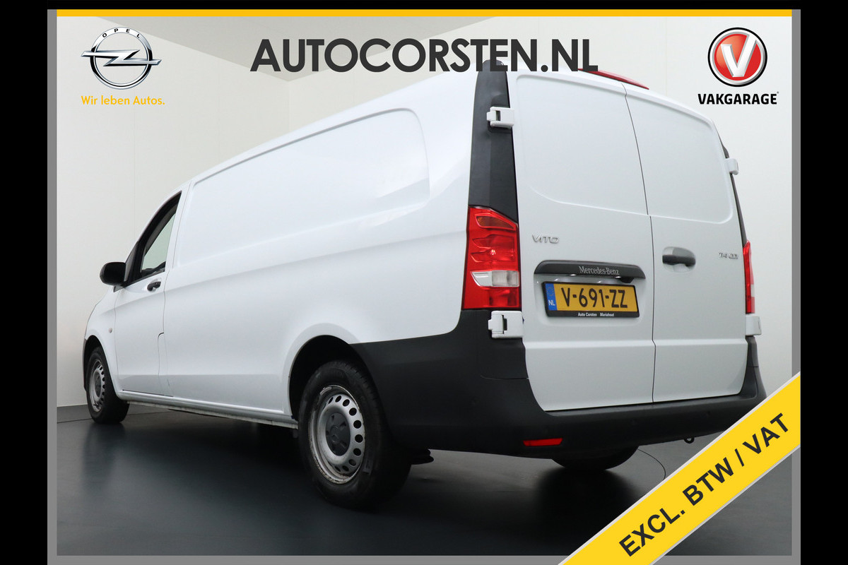 Mercedes-Benz Vito 2.2D 114CDI AUT-7 136PK XL Navi Camera Airco Cruise Control Bluetooth Licht-/regensensor 114CDI Extra Lang Betonplex Vloer Wandbetimmering Schuifdeur links Parkeer-assistent 1e Eigenaar Euro 6 2.000kg trekvermogen! Mercedes-Benz Vito 2.2D 114CDI AUT-7 136PK XL Navi Camera Airco Cruise Control Bluetooth Licht-/regensensor 114CDI Extra Lang Betonplex Vloer Wandbetimmering Schuifdeur links Parkeer-assistent 1e Eigenaar Euro 6 2.000kg trekvermogen!