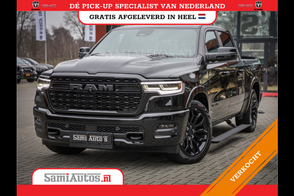 Dodge Ram 1500 LIMITED SPORT DE MEEST LUXUEUZE PICK UP HIGH OUTPUT H.O 540PK 706 Nm 2025 | XB9 | MASSAGE | BOM VOL | CREW CAB | DUBBELE CABINE | GRIJSKENTEKEN | VOORRAAD NR 2319 - 5180