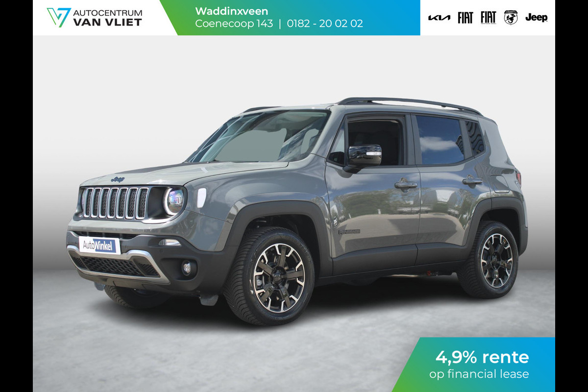 Jeep Renegade 4xe 240 Plug-in Hybrid Electric New Upland | Clima | Apple Carplay | Adapt. Cruise | Dakrails | Priv. Glass | LED | Navi | 17" | PDC | Sting Grey Jeep Renegade 4xe 240 Plug-in Hybrid Electric New Upland | Clima | Apple Carplay | Adapt. Cruise | Dakrails | Priv. Glass | LED | Navi | 17" | PDC | Sting Grey