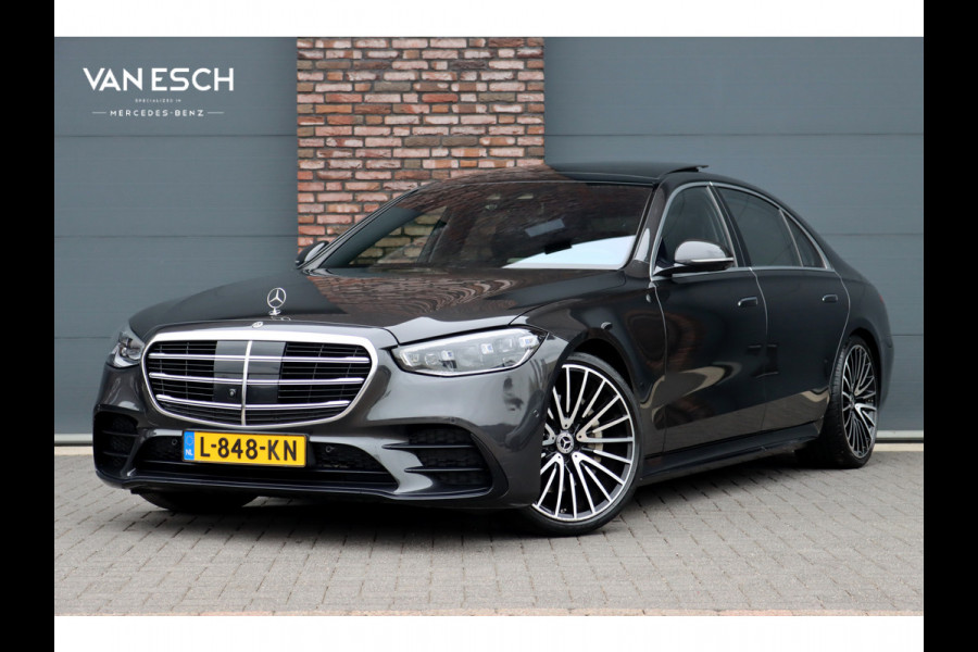 Mercedes-Benz S-Klasse 400d 4MATIC Lang AMG Line Aut9 | Airmatic | Achterasbesturing | Distronic+ | Memory | Stoelventilatie | Massage | Panoramadak | Vlakkenverwarming | Zonweringspakket | Luchtreinigingspakket |