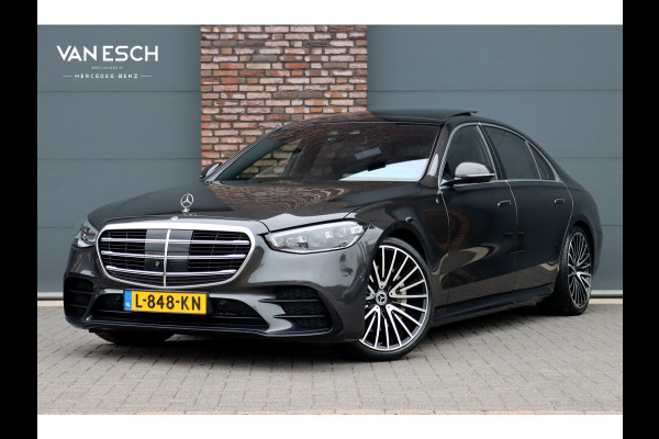 Mercedes-Benz S-Klasse 400d 4MATIC Lang AMG Line Aut9 | Airmatic | Achterasbesturing | Distronic+ | Memory | Stoelventilatie | Massage | Panoramadak | Vlakkenverwarming | Zonweringspakket | Luchtreinigingspakket |