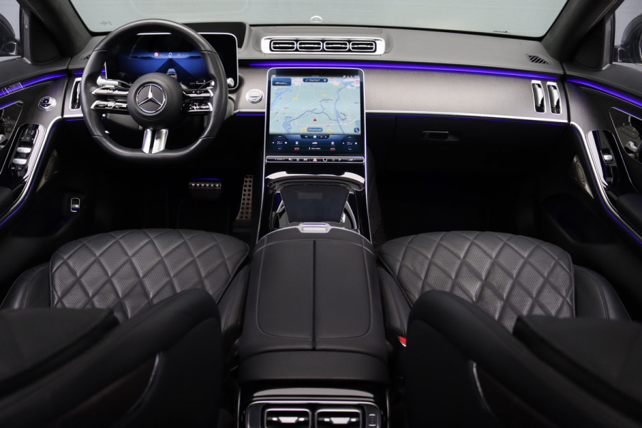 Mercedes-Benz S-Klasse 400d 4MATIC Lang AMG Line Aut9 | Airmatic | Achterasbesturing | Distronic+ | Memory | Stoelventilatie | Massage | Panoramadak | Vlakkenverwarming | Zonweringspakket | Luchtreinigingspakket |