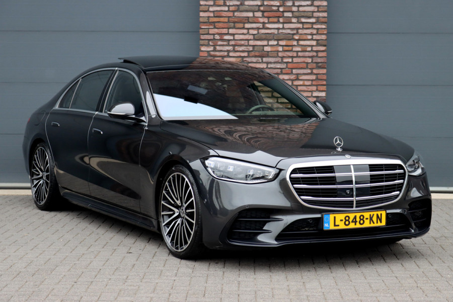 Mercedes-Benz S-Klasse 400d 4MATIC Lang AMG Line Aut9 | Airmatic | Achterasbesturing | Distronic+ | Memory | Stoelventilatie | Massage | Panoramadak | Vlakkenverwarming | Zonweringspakket | Luchtreinigingspakket |