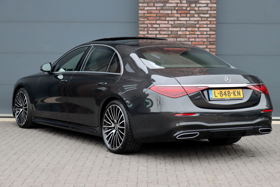 Mercedes-Benz S-Klasse 400d 4MATIC Lang AMG Line Aut9 | Airmatic | Achterasbesturing | Distronic+ | Memory | Stoelventilatie | Massage | Panoramadak | Vlakkenverwarming | Zonweringspakket | Luchtreinigingspakket |