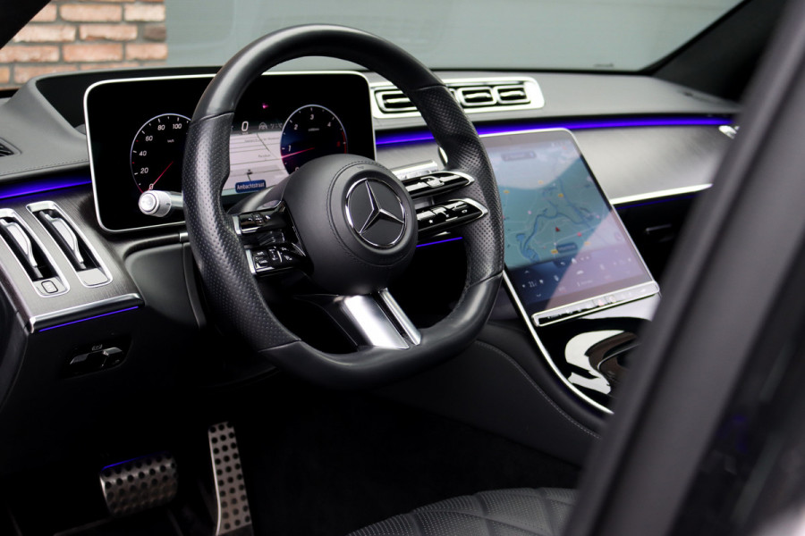 Mercedes-Benz S-Klasse 400d 4MATIC Lang AMG Line Aut9 | Airmatic | Achterasbesturing | Distronic+ | Memory | Stoelventilatie | Massage | Panoramadak | Vlakkenverwarming | Zonweringspakket | Luchtreinigingspakket |