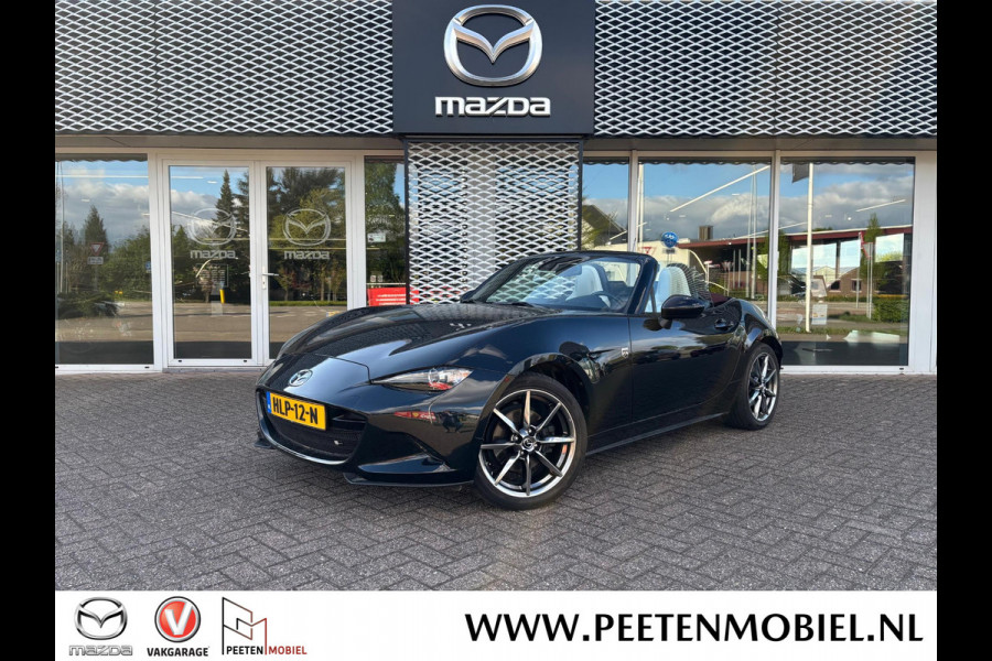 Mazda MX-5 2.0 SkyActiv-G 184 Sakura | WIT LEDER | RODE SOFTTOP | DEALERONDERHOUDEN |
