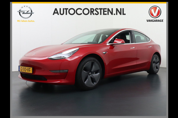 Tesla Model 3 Long Range AWD 75kWh 463PK Premium Audio 4wd AutoPilot Panoramadak Camera's Leer Adaptive-Cruise-Control+Stop&Go Pdc-a+v Dual-Ec Stoel en achterbank verwarming Electr.Stoelen+Memory+Easy-Entry WiFi 1e Eigenaar Org. Nederlandse Auto Garantie op Accu/Motor tot 16-12-2027/192.000km