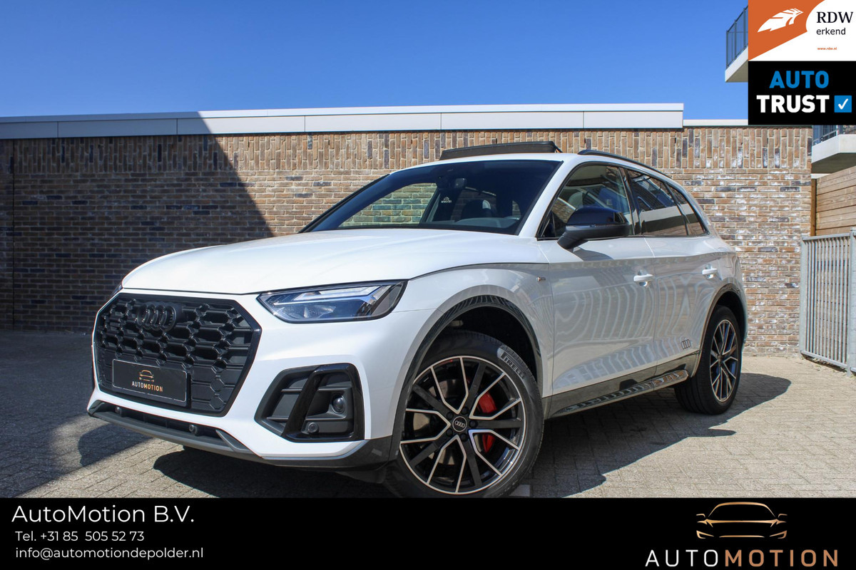 Audi Q5 55 TFSI e Quattro Edition one | Pano | Camera | B&O | S-Line | Launch pakket onder andere voorzien van Panorama dak, sfeerverlichting, achteruitrijcamera, Bang & Olufsen, ACC, stuurverwarming, stoelverwarming, lane assist & keyless Audi Q5 55 TFSI e Quattro Edition one | Pano | Camera | B&O | S-Line | Launch pakket onder andere voorzien van Panorama dak, sfeerverlichting, achteruitrijcamera, Bang & Olufsen, ACC, stuurverwarming, stoelverwarming, lane assist & keyless