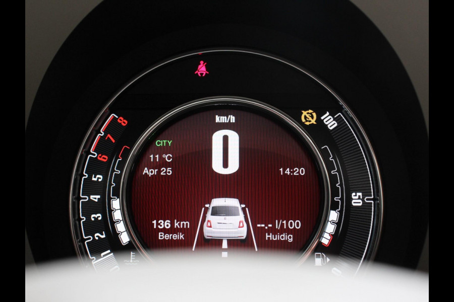 Fiat 500 1.0 Hybrid Dolcevita Panorama dak Climate Control Cruise Control Navigatie Apple Carplay/Android Auto Dab Digitale Cockpit Parkeer Sensoren  Lichtmetalen Velgen 16" Led