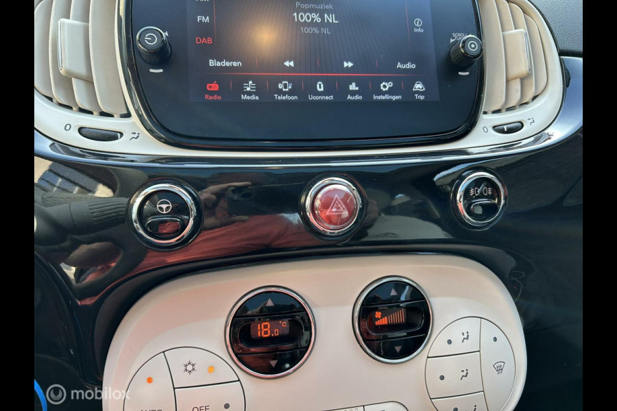 Fiat 500 1.0 Hybrid Rockstar Vol Lederen Bekleding / Clima / groot scherm carplay / Panodak / 56.460 KM!!