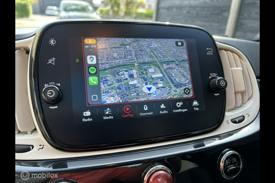Fiat 500 1.0 Hybrid Rockstar Vol Lederen Bekleding / Clima / groot scherm carplay / Panodak / 56.460 KM!!