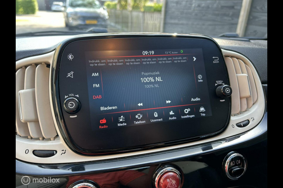 Fiat 500 1.0 Hybrid Rockstar Vol Lederen Bekleding / Clima / groot scherm carplay / Panodak / 56.460 KM!!