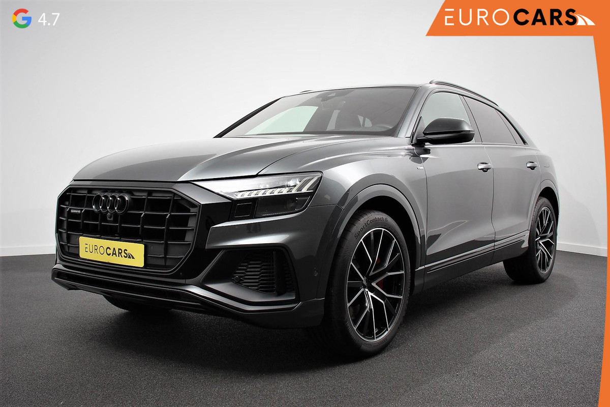 Audi Q8 55 TFSI e PHEV quattro Pro Line S-Line 3* S-Line Leder B&O Trekhaak Electrisch Luchtvering Led Dab Led Blackpack Audi Q8 55 TFSI e PHEV quattro Pro Line S-Line 3* S-Line Leder B&O Trekhaak Electrisch Luchtvering Led Dab Led Blackpack