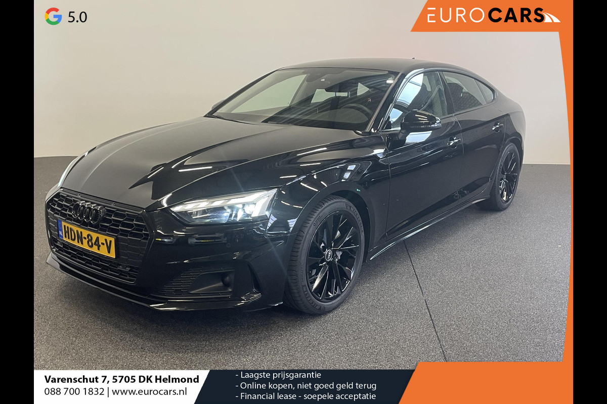Audi A5 Sportback 40 TFSI 204pk S-Tronic Prestige Plus Black Pack Navigatie | Climate Control | Camera | Electrisch bedienbare achterklep | Virtual Cockpit | Led | Dab | Stoelverwarming | Dab | Trekhaak Audi A5 Sportback 40 TFSI 204pk S-Tronic Prestige Plus Black Pack Navigatie | Climate Control | Camera | Electrisch bedienbare achterklep | Virtual Cockpit | Led | Dab | Stoelverwarming | Dab | Trekhaak