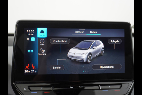 Volkswagen ID.3 58kWh 204PK First Plus Navi-Pro 19" Camera Apple Carplay Android Auto Matrix-LED Stoel-Stuurverwarming Adapt.Cruise Control Pdc  Lmv Bluetooth Draadloze telefoonlader Regensensor Rijstrooksensor Verkeersbord detectie €44.000,- Nieuw! Grootste accu (garantie t/m 30-12-2028)