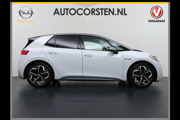 Volkswagen ID.3 58kWh 204PK First Plus Navi-Pro 19" Camera Apple Carplay Android Auto Matrix-LED Stoel-Stuurverwarming Adapt.Cruise Control Pdc  Lmv Bluetooth Draadloze telefoonlader Regensensor Rijstrooksensor Verkeersbord detectie €44.000,- Nieuw! Grootste accu (garantie t/m 30-12-2028)