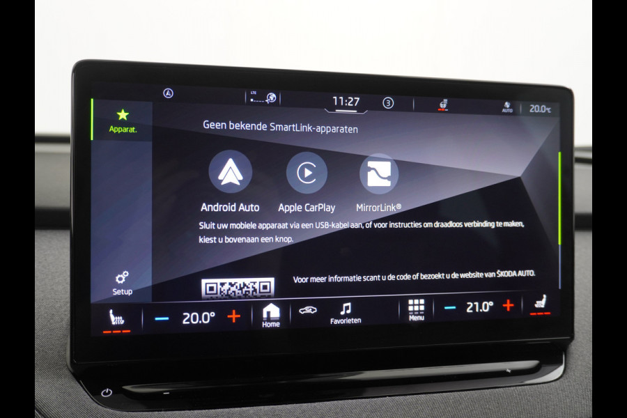 Škoda ENYAQ iV 60 Navi Ecc Adaptieve Cruise Control CameraApple Carplay Android Keyless Led Pdc DabBusiness Edition Plus Stoelverwarming Bluetooth Dodehoek detector Draadloze tel.lader Rijstrooksensor Regen-Lichtsensor Origineel Nederlandse 1e Eigenaar Auto nieuwprijs €51.910,-