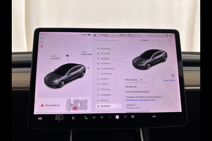 Tesla Model 3 Standard RWD Plus 60 kWh [ 3-Fase ] (INCL-BTW) Aut. *PANO | AUTO-PILOT | NAPPA-LEATHER | KEYLESS | FULL-LED | MEMORY-PACK | SURROUND-VIEW | DAB | CARPLAY | DIGI-COCKPIT | LANE-ASSIST | HEATED-COMFORT-SEATS | 19"ALU*