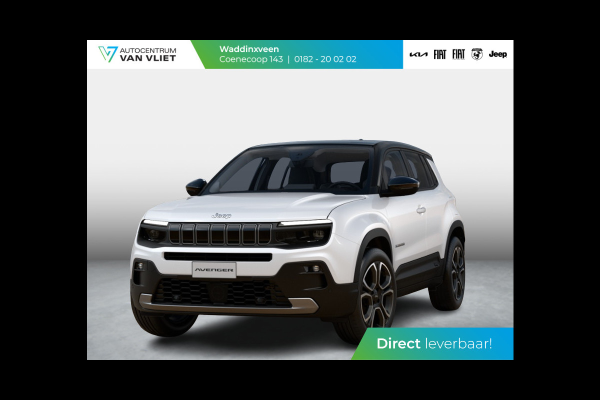 Jeep Avenger Summit 54 kWh | Schuif/Kanteldak | Leder&Winter Pack | Warmtepomp | Info&Convenience Pack | Full Operational Lease € 599,- Jeep Avenger Summit 54 kWh | Schuif/Kanteldak | Leder&Winter Pack | Warmtepomp | Info&Convenience Pack | Full Operational Lease € 599,-
