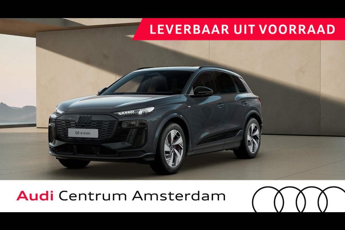 Audi Q6 e-tron S edition 83 kWh Tech Pro, panoramadak, leder interieur, privacy glas, adapaptive air suspension, omgevingscamara's, key-less entry, adaptive cruise control Audi Q6 e-tron S edition 83 kWh Tech Pro, panoramadak, leder interieur, privacy glas, adapaptive air suspension, omgevingscamara's, key-less entry, adaptive cruise control