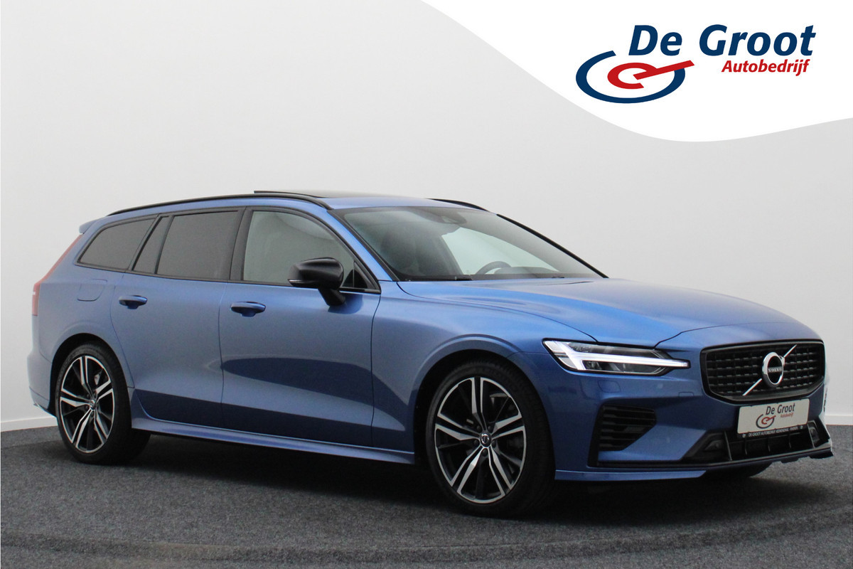 Volvo V60 2.0 T8 Recharge AWD R-Design Leer/Stof, Panoramadak, H&K, Camera, ACC, Standkachel, LED, DAB, 19'' Volvo V60 2.0 T8 Recharge AWD R-Design Leer/Stof, Panoramadak, H&K, Camera, ACC, Standkachel, LED, DAB, 19''