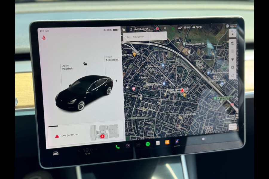 Tesla Model 3 Long Range AWD 75 kWh 2019 ZWART NAVI NAP BTW!