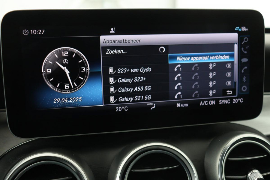 Mercedes-Benz C-Klasse 180 AMG Upgrade Edition | Stoelverwarming | Carplay | Matrix LED | Sfeerverlichting | Leder/Alcantara | Navigatie | DAB | Cruise control | Park Assist