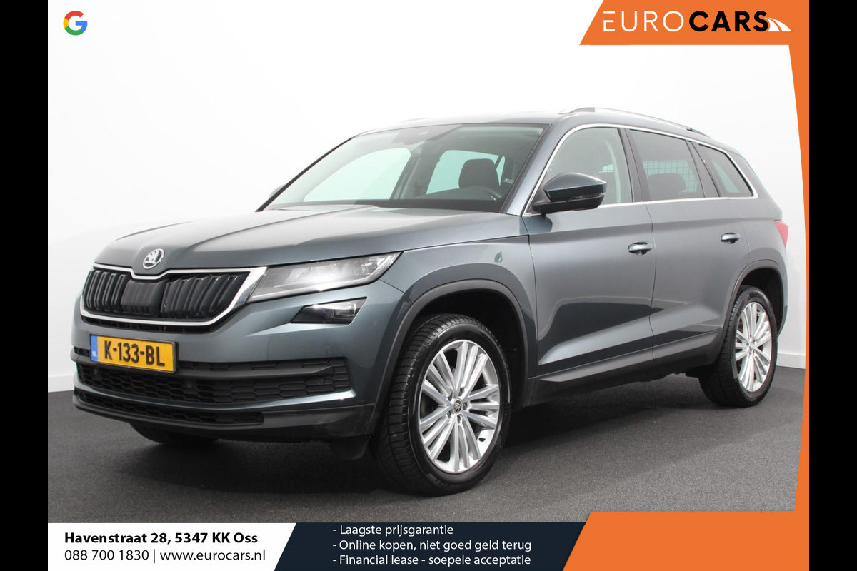 Škoda Kodiaq 1.5 TSI 150pk Automaat Business Edition 5p Panorama dak Trekhaak Wegklapbaar Digitale Cockpit Navigatie Climate Control Half Lederen bekleding Parkeer sensoren Škoda Kodiaq 1.5 TSI 150pk Automaat Business Edition 5p Panorama dak Trekhaak Wegklapbaar Digitale Cockpit Navigatie Climate Control Half Lederen bekleding Parkeer sensoren